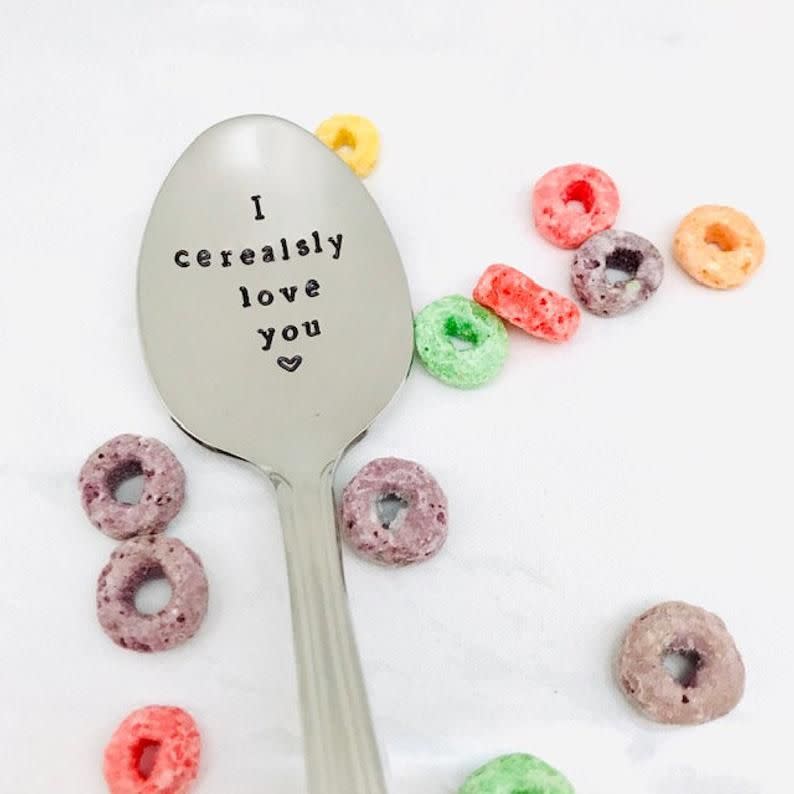 34) Stamped Cereal Spoon