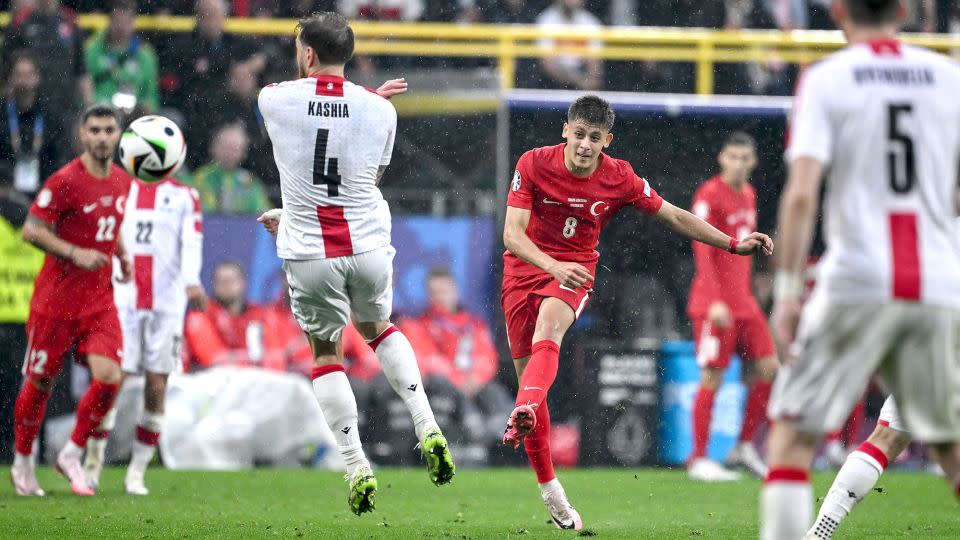 Güler scores his long-range goal against Georgia. - Image Photo Agency/Getty Images