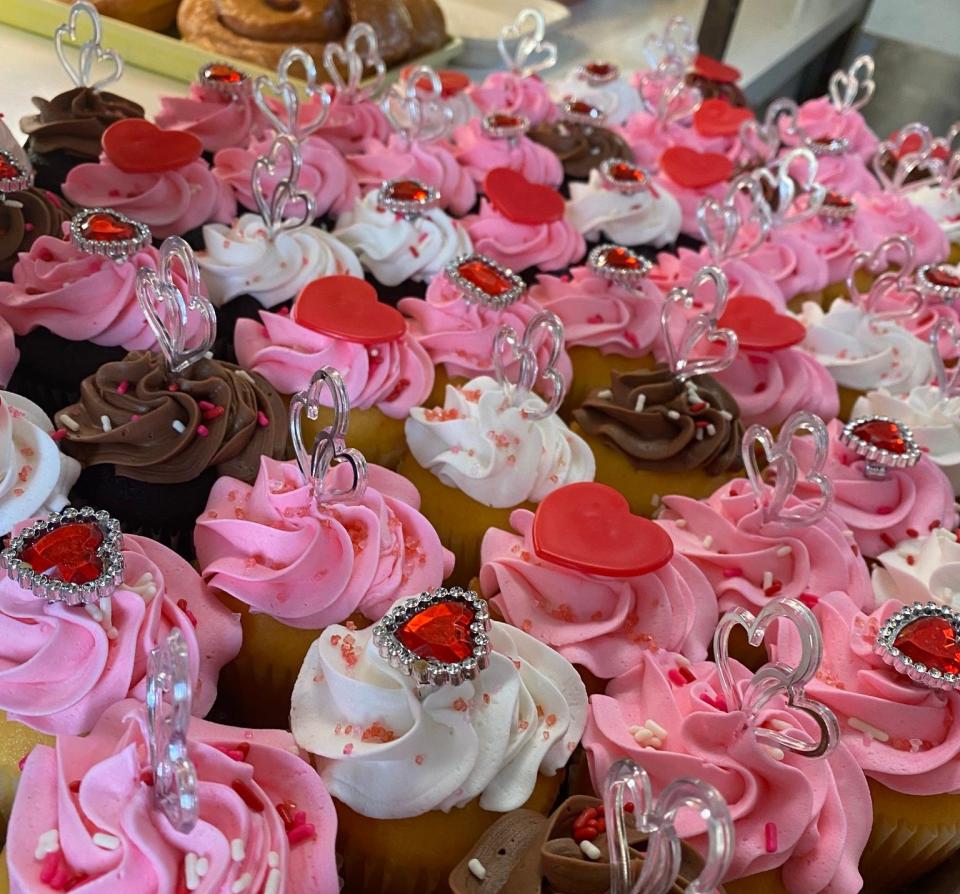 Valentine's cupcakes from Leddy’s Bakery, 1481 S. Main St., Fall River.