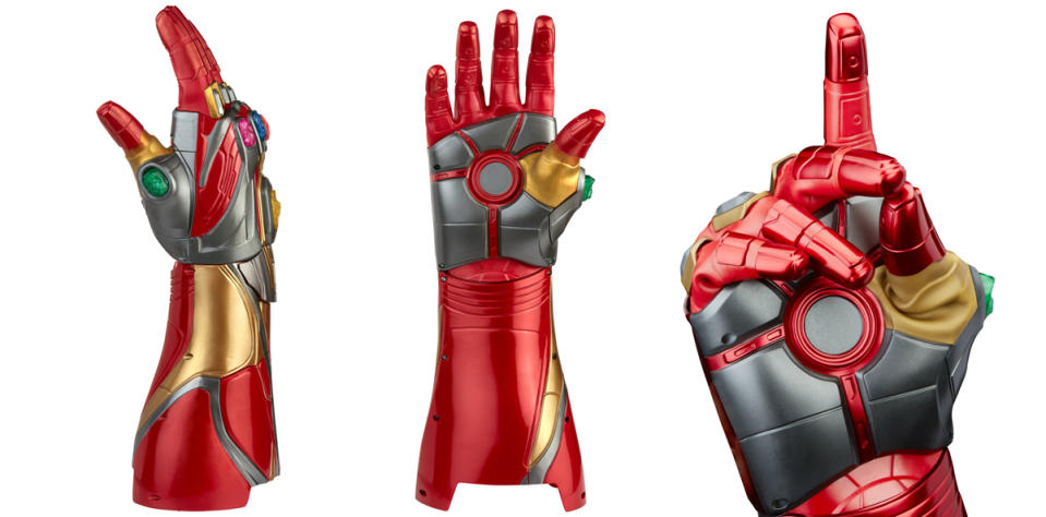 The Marvel Legends Iron Man Nano Gauntlet is very accurate to Tony Stark's movie weapon.