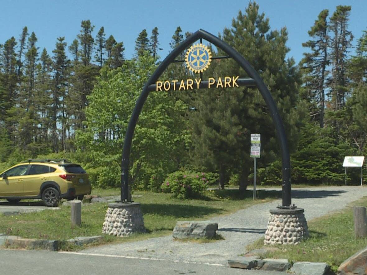 The St. John's park was closed to the public as rescue teams searched for a teen who was unaccounted for after going swimming Friday evening. (Henrike Wilhelm/CBC - image credit)