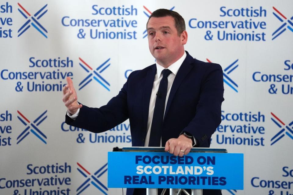 Douglas Ross insists he can beat the SNP in Aberdeenshire North and Moray East (PA Wire)