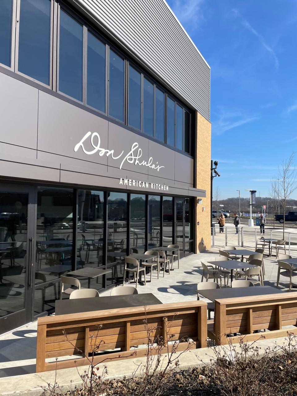 The recently opened Don Shula's American Kitchen inside Hall of Fame Village offers a nice patio at the side of the restaurant.