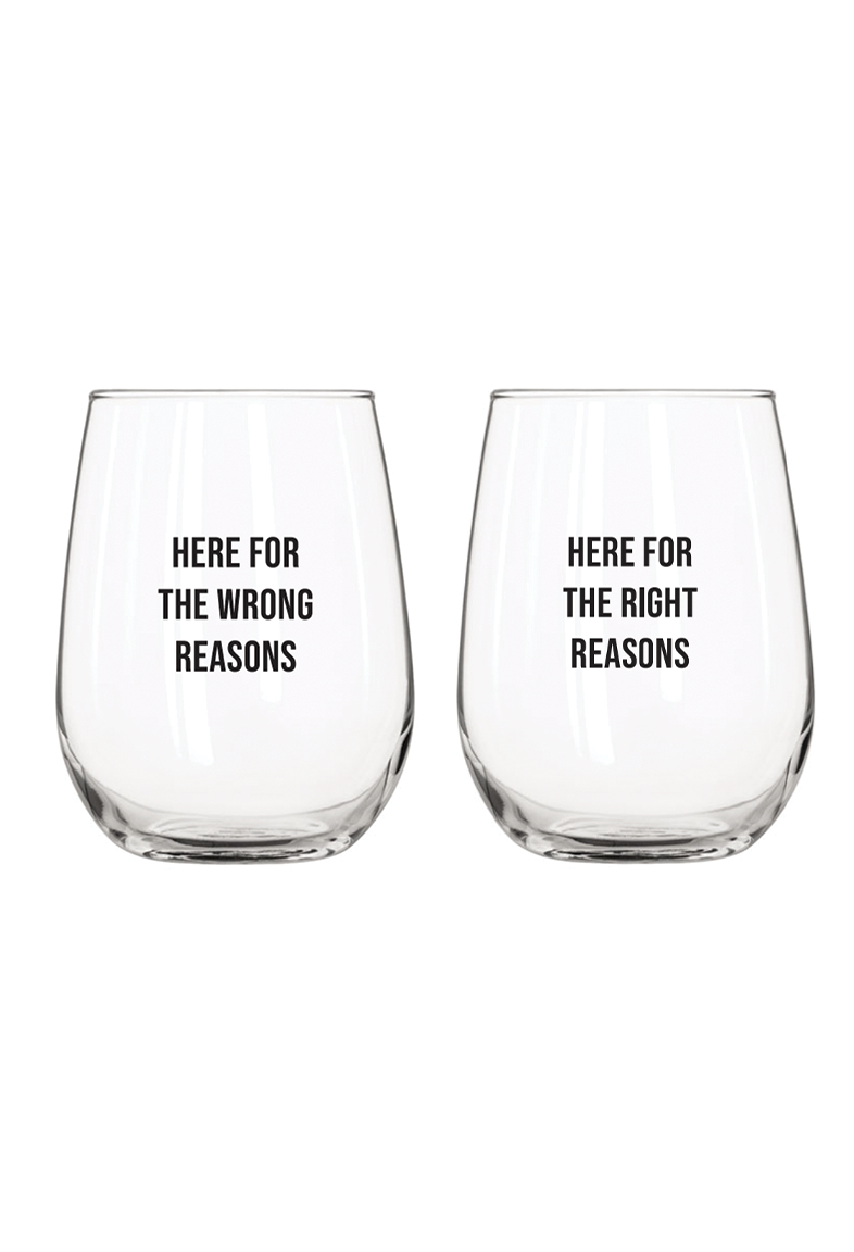 2) Reasons Wine Glass Set