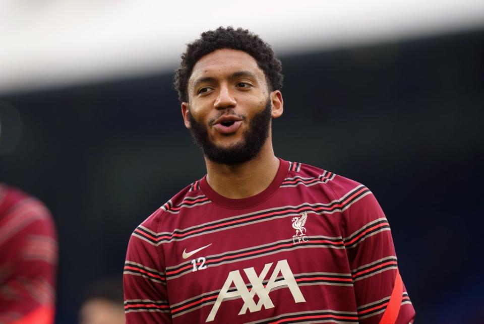 Aston Villa are monitoring Liverpool’s Joe Gomez (Adam Davy/PA) (PA Wire)