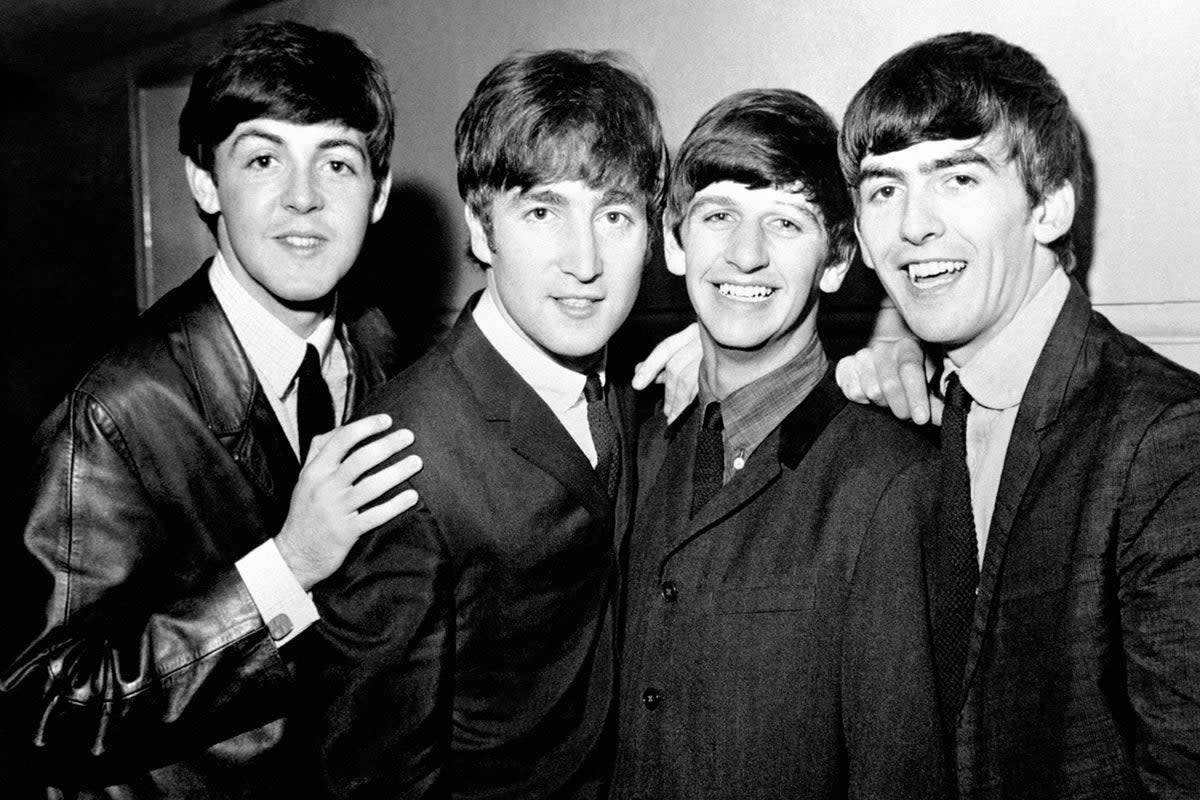 The Beatles pop group, left to right, Paul McCartney, John Lennon, Ringo Starr and George Harrison. (PA) (PA Wire)
