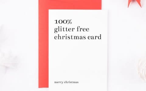 Sarah Burns Prints 100 Per cent Glitter Free Christmas Card from Etsy - Credit: Etsy