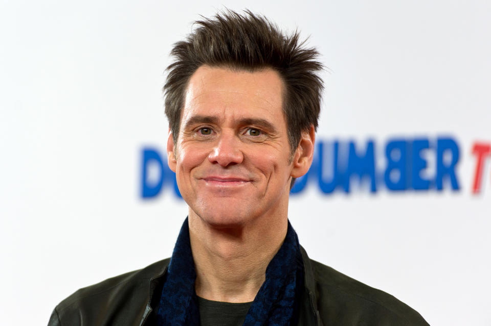 jim carrey on a red carpet