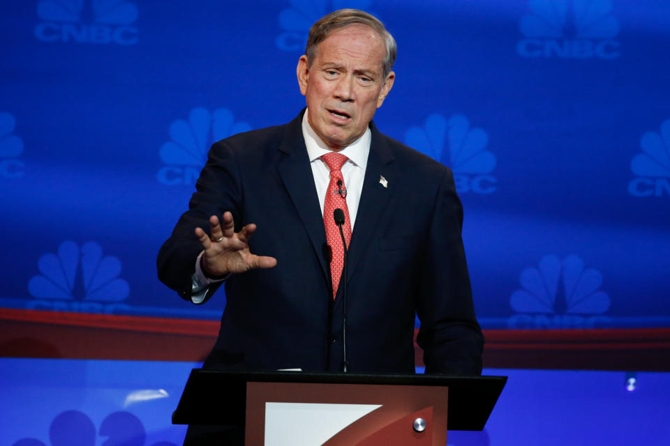 &ldquo;Personally, I think <a href="http://www.washingtonblade.com/2015/07/24/exclusive-pataki-makes-pitch-to-lgbt-people-for-election-2016/" target="_blank">marriage is between a man and a woman</a>, but I accept the fact that the court has ruled and that is the law of the land."&nbsp;