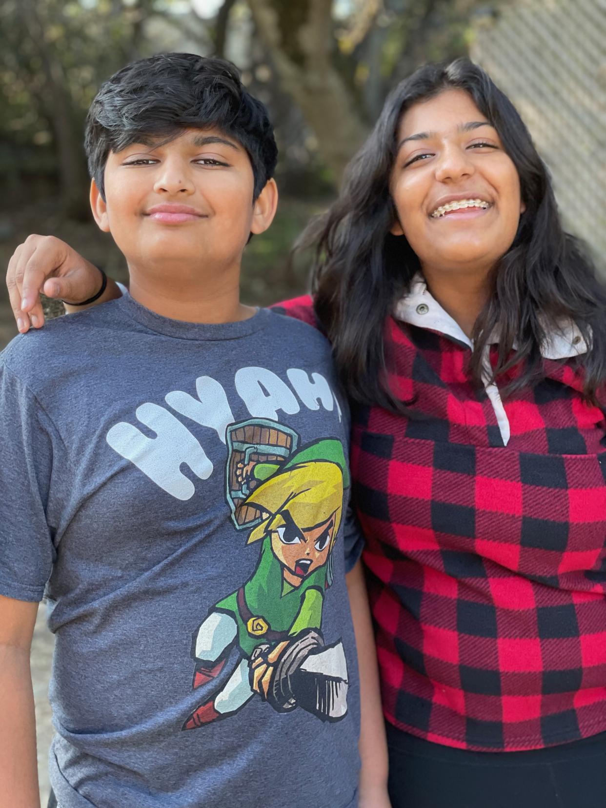 Monica Gupta Mehta's children Summer and Ash, both of whom identify as nonbinary. (Photo: Monica Gupta Mehta)