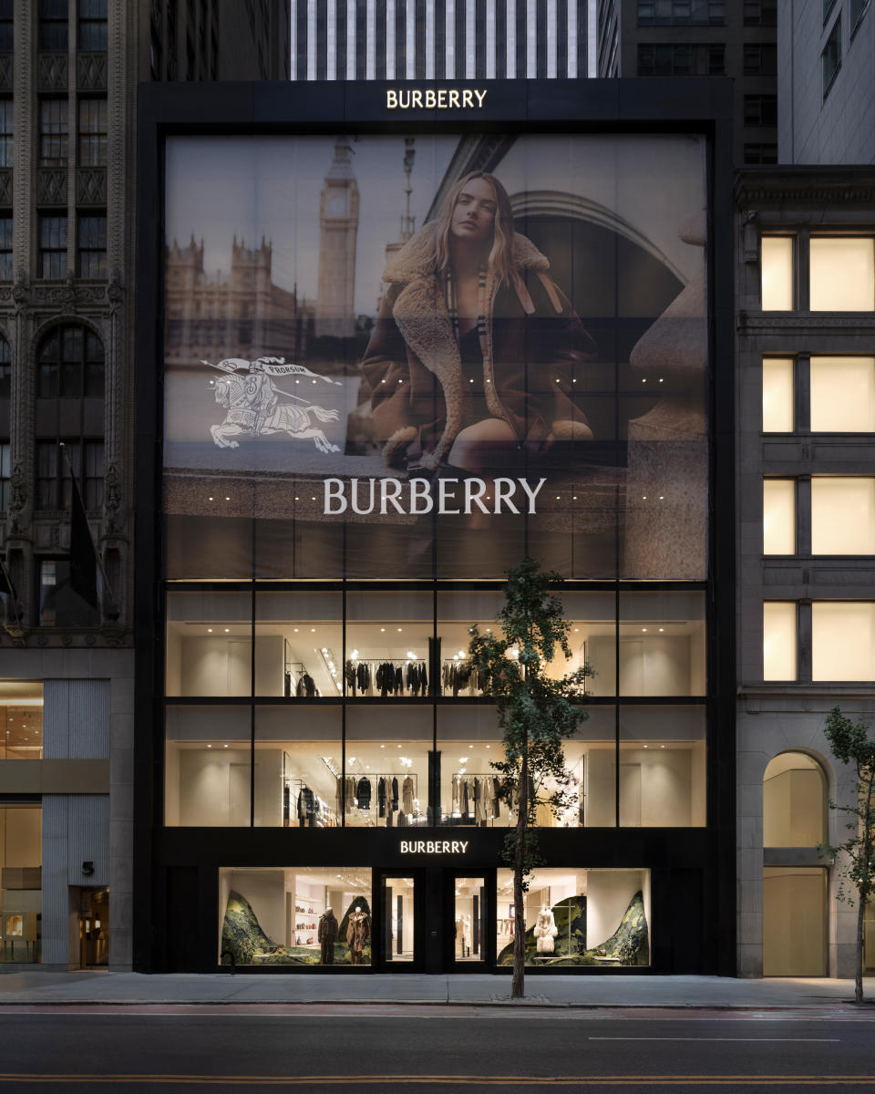 The Burberry facade on 57th Street.