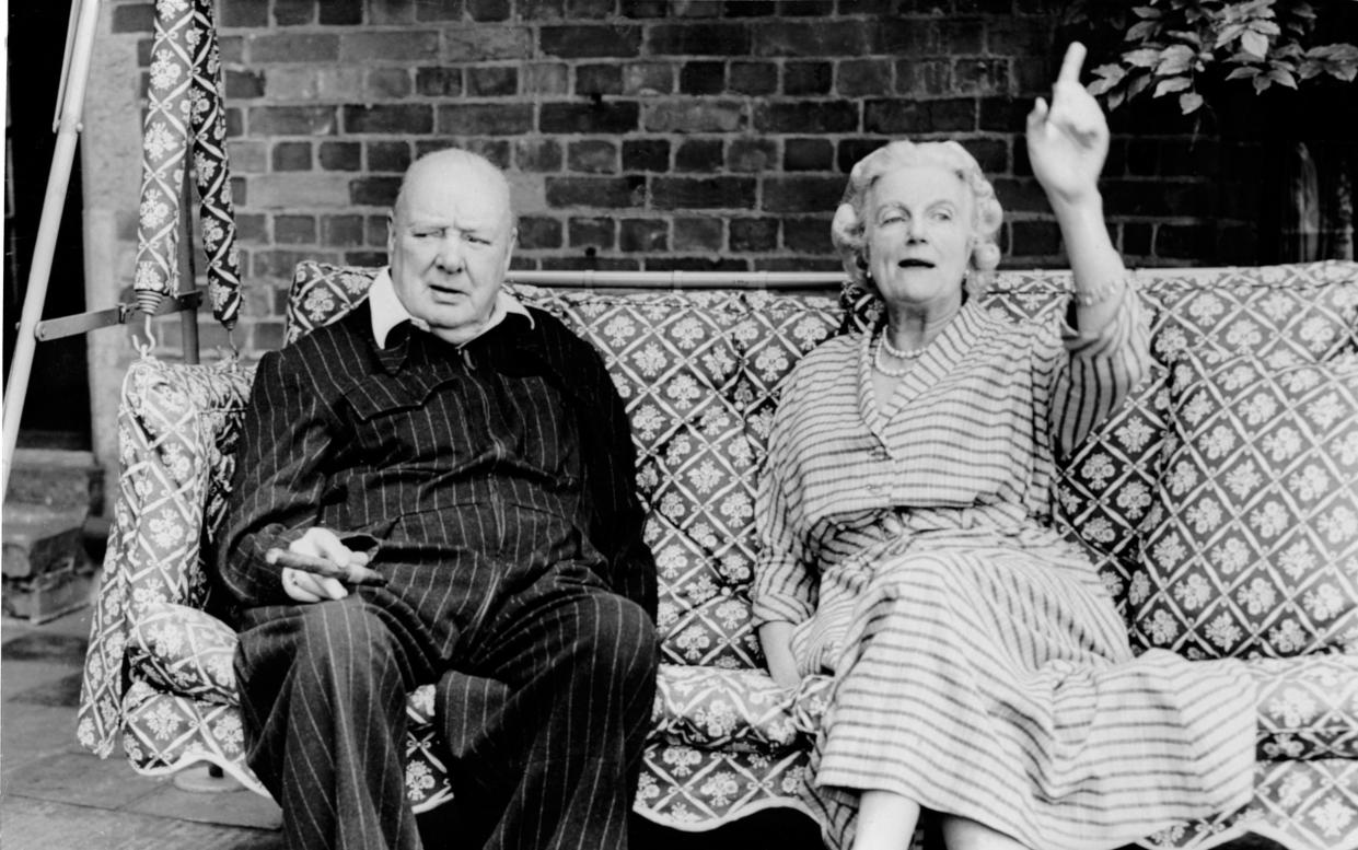 Former Prime Minister Winston Churchill with wife Clementine Churchill at Chartwell in 1951, a residence in Kent that had a 'sometimes-uncomfortable role that Britain, and Britons, have played in global history', according to the National Trust - Mirrorpix via Getty Images/Mirrorpix via Getty Images