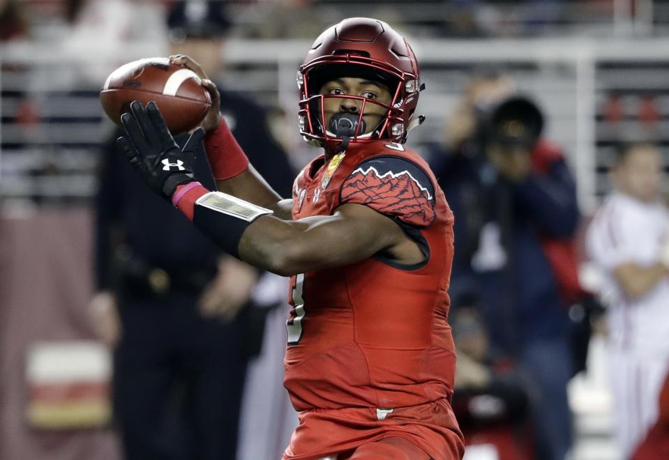 The mountain design on the sleeves of Utah’s uniforms is now a thing of the past. (AP)