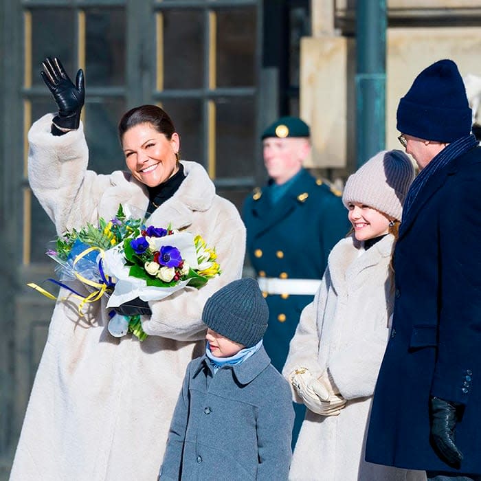 La princesa Victoria de Suecia y su familia