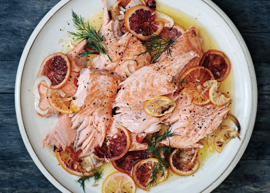 Make this olive oil-doused, citrus-dotted dish, and prepare to be converted to Team Salmon.