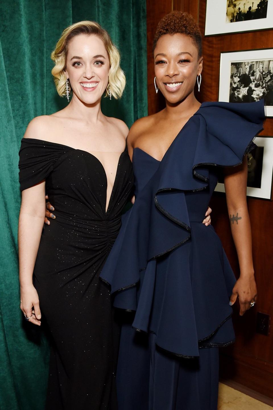 <em>Orange Is the New Black </em>power couple Lauren Morelli and Samira Wiley hit up the Netflix SAG After-Party. 