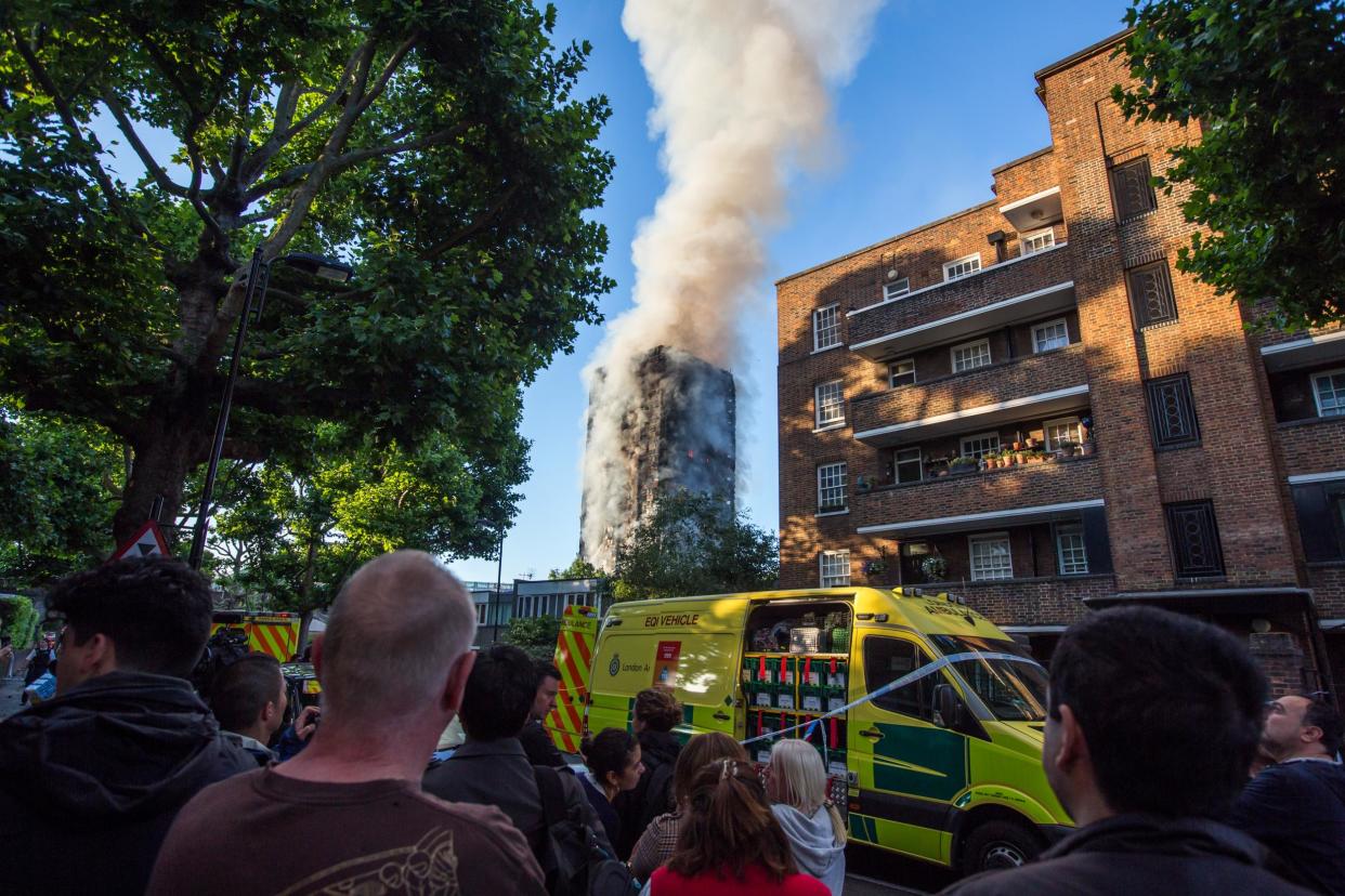 The fire as seen from Latimer Road: Alex Lentati