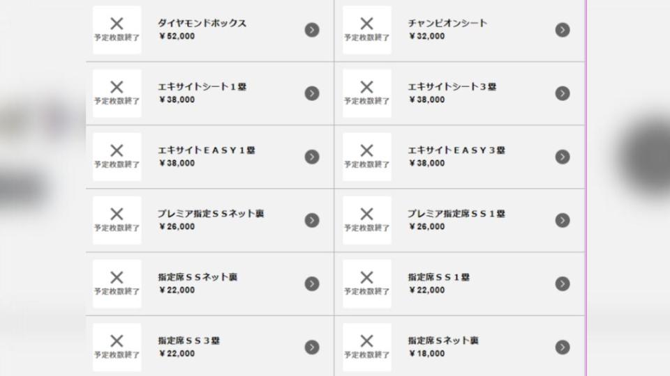 日本隊的賽事門票在開賣當天就銷售一空，有錢也不一定搶得到門票。（圖／翻攝自Lawson票券網站）