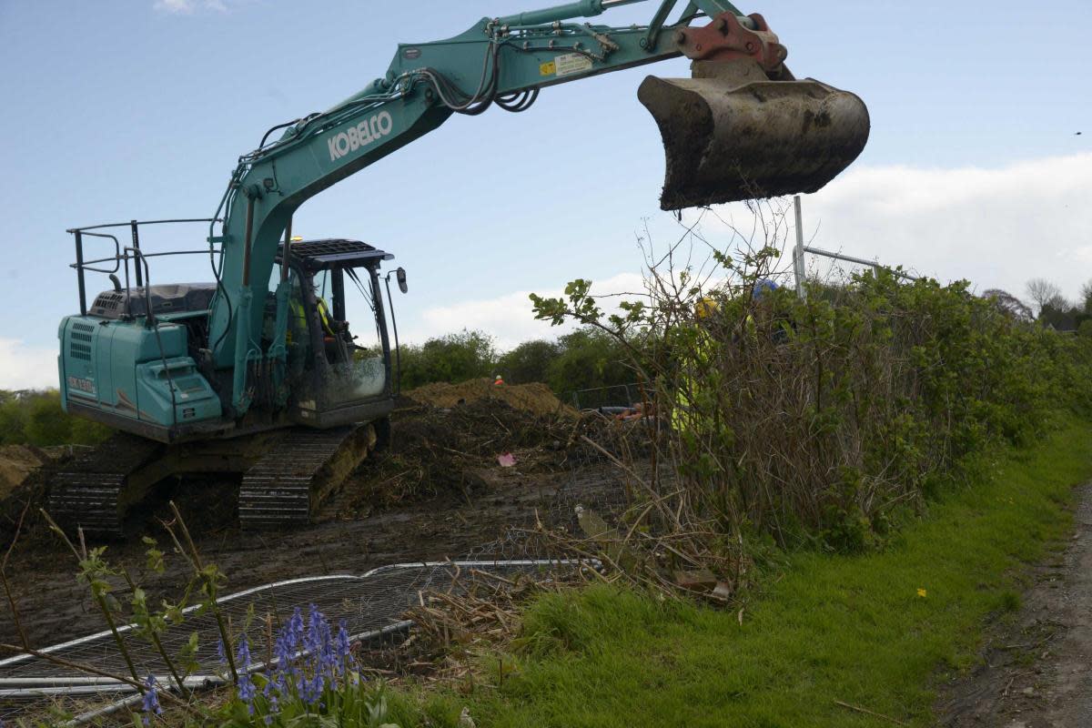 Contractors working on the Bellway Homes Weavers Meadow housing development at Hilperton have ripped out another ancient hedgerow. <i>(Image: Trevor Porter 76972-1)</i>