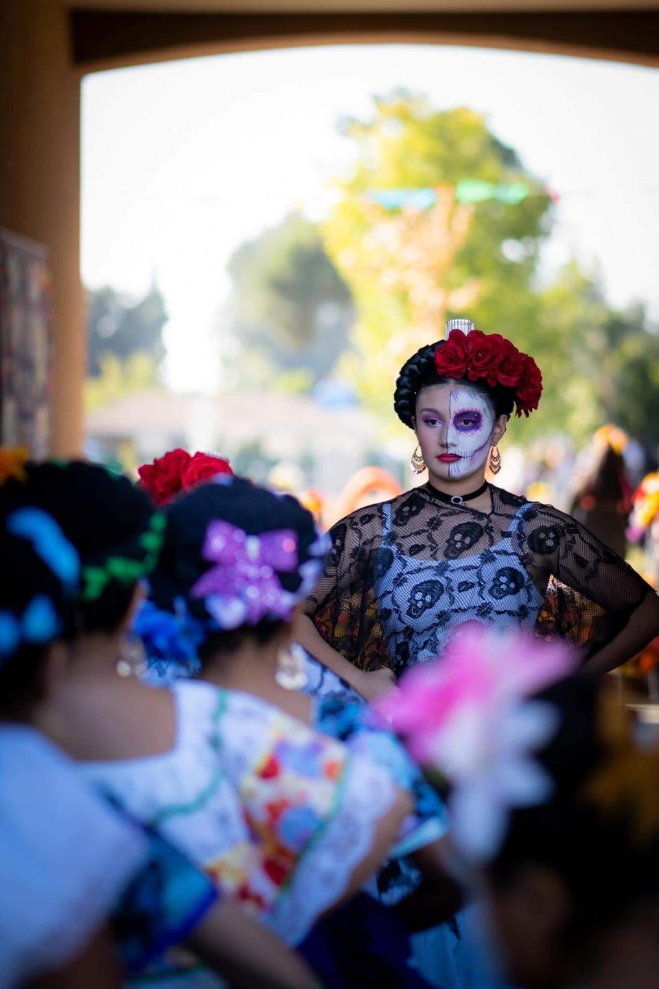 Yvonne Sweeney has been teaching dance at Ballet Folklorico Sierra Linda for 18 years. Her dance group is scheduled to perform 11 times from now through June. The group practices Saturdays at the Fit Warriors Gym at 1525 S. Mooney Boulevard in Visalia.