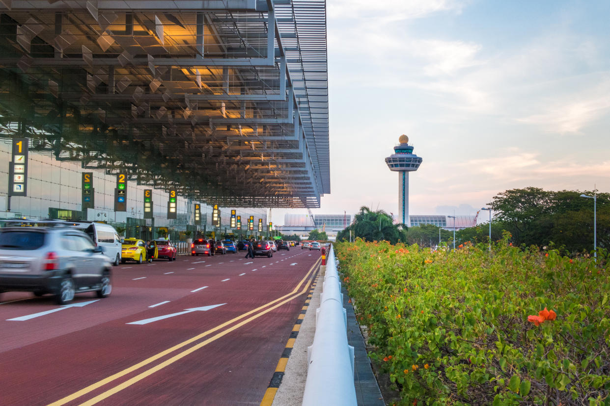 Singapore’s Changi Airport. Two men were jailed on Friday (26 April) for graft charges involving the under-reporting of the weight of passengers’ baggages in a flight check-in computer system.