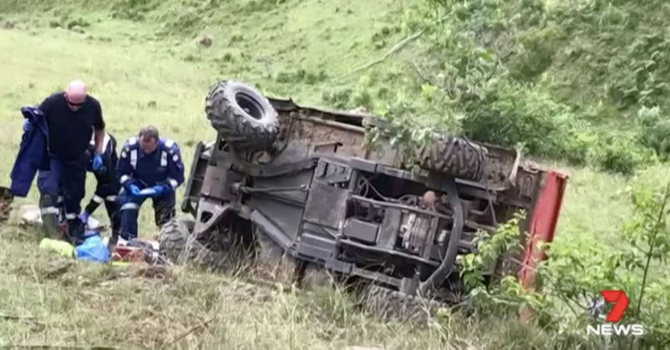 Georgia's mum was trapped in her crashed buggy for two hours. Source: 7 News