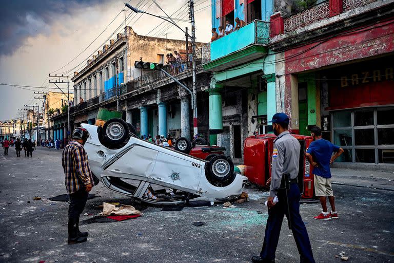 En las protestas, los cubanos reclamaron tener libertades