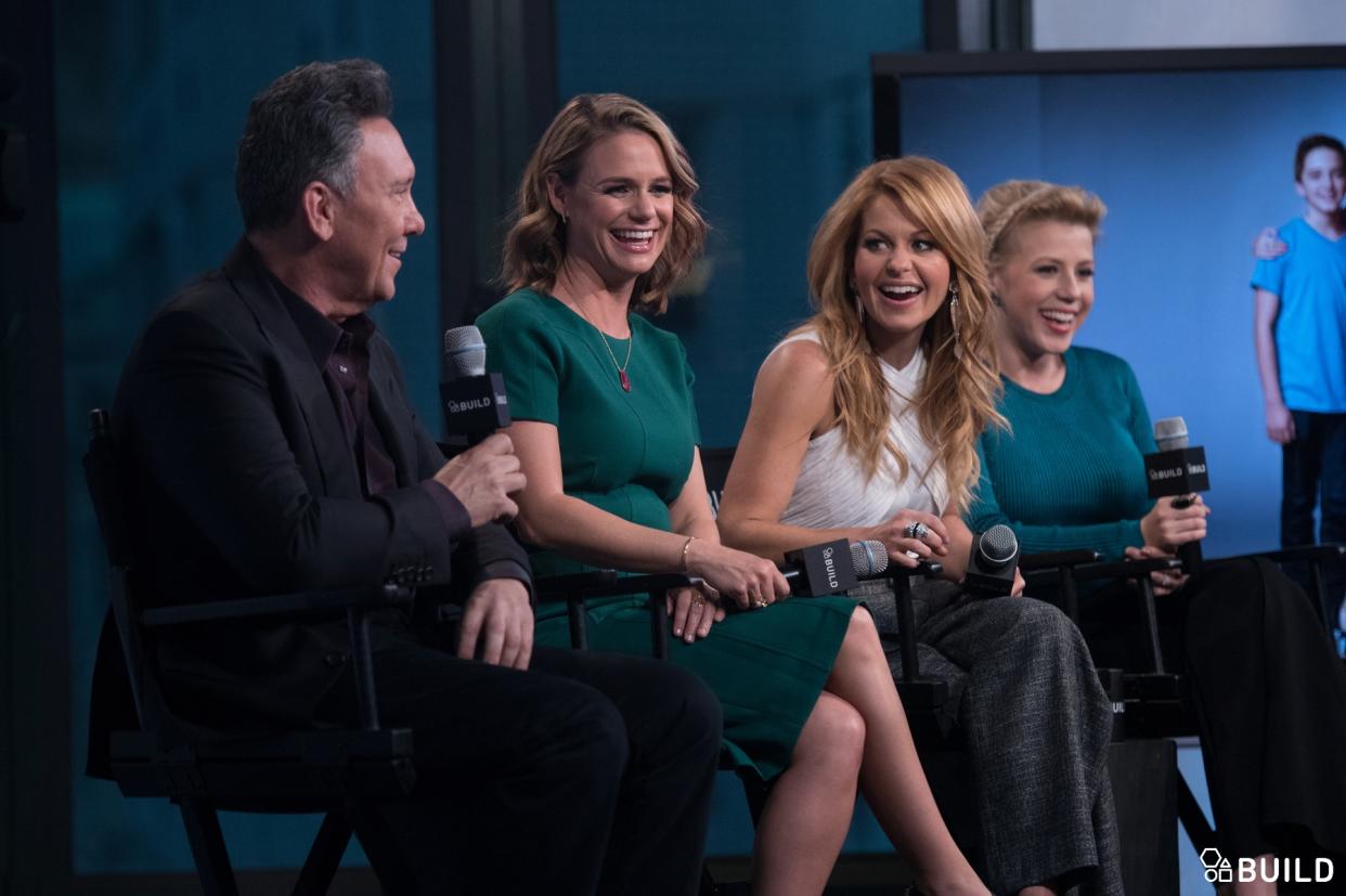 Candace Cameron Bure, Jodie Sweetin, Andrea Barber and Jeff Franklin visit AOL Hq for Build on February 25, 2016 in New York. Photos by Noam Galai