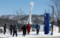 The Olympic Cauldron for the upcoming 2018 Pyeongchang Winter Olympic Games is pictured at the Alpensia resort in Pyeongchang, South Korea, January 23, 2018. REUTERS/Fabrizio Bensch