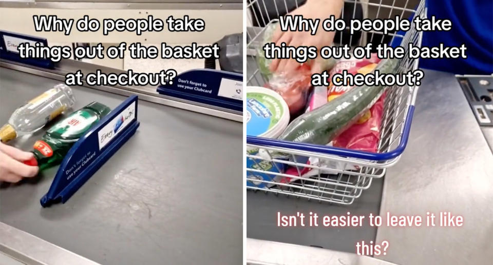 Supermarket basket checkout
