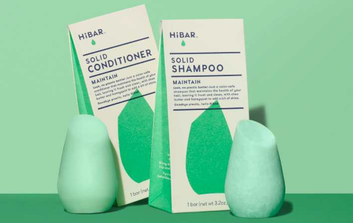 Shampoo and conditioner come three ways, so you can choose the right formula for your hair: Moisturize, Maintain, or Volumize. (Photo: HiBAR)