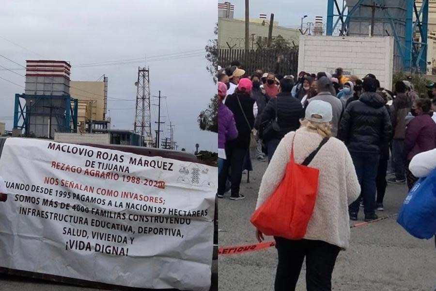 ¡No hay paso! Residentes de Maclovio Rojas en Tijuana bloquean acceso a planta Pemex en Rosarito 