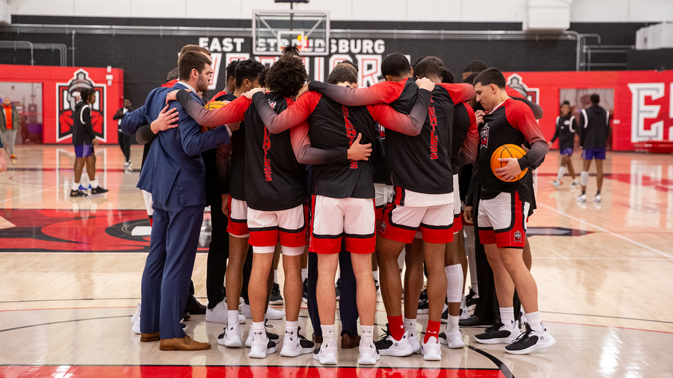 No. 6 seed East Stroudsburg University men's basketball will face No. 3 seed Mercyhurst on Saturday, March 11, 2023.