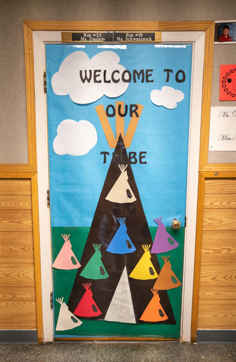 Kindergarten teacher Shari Daniels, who is Dakota Sioux, tries to include the different tribal cultures and languages of her students in the classroom.