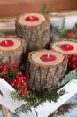 <p>Turn wooden logs into a home for tea lights by carving a hole for them to sit in.</p><p>See more at <a href="http://martysmusings.net/2014/12/rustic-wood-candle-holders.html" rel="nofollow noopener" target="_blank" data-ylk="slk:Marty's Musings;elm:context_link;itc:0;sec:content-canvas" class="link ">Marty's Musings</a>. </p>