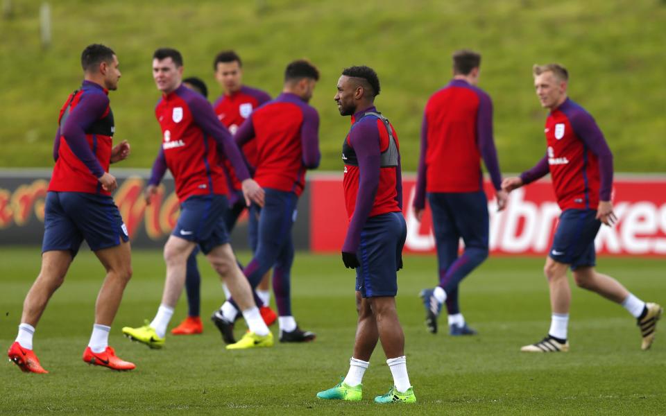 Jermain Defoe during the England training session at St George's Park - Credit: Rex