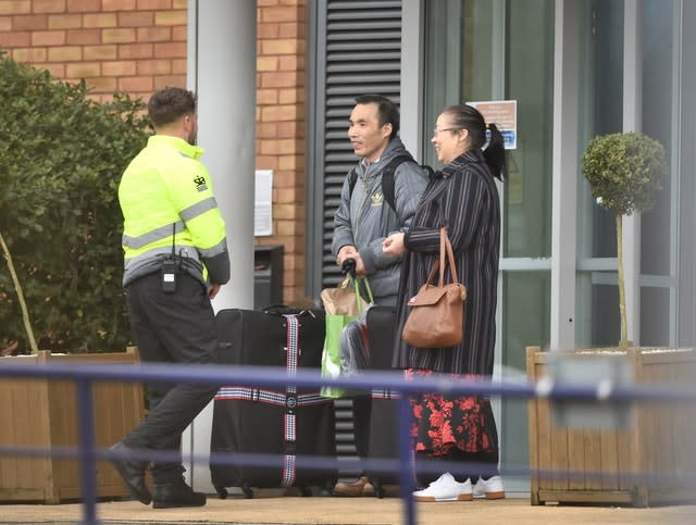 Evacuees from Wuhan were released from quarantine in Milton Keynes on Sunday (Joe Giddens/PA)