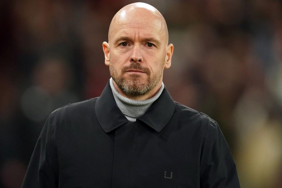 Erik ten Hag has urged Man Utd players to create their own legacy by winning trophies (Martin Rickett/PA Images). (PA Wire)