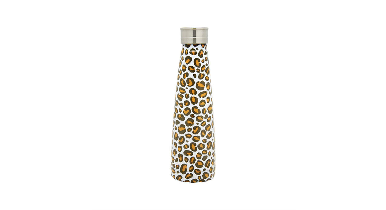 Sass & Belle leopard love stainless steel water bottle