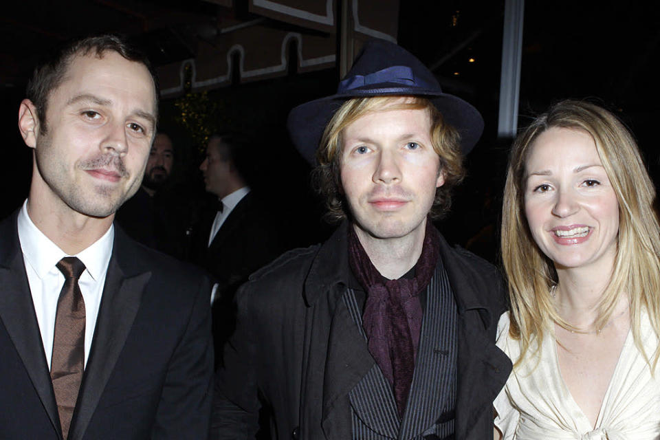 Beck (center) was raised as a Scientologist in Los Angeles, and married a fellow church member, Marissa Ribisi, who happens to be the twin sister of actor Giovanni Ribisi. (Giovanni and Marissa are also second-generation Scientologists, who, ironically, were delivered by Beck’s mom, Bibbe.) When interviewed by the New York Times Magazine in 2005, the musician briefly addressed his involvement with the religion. ''It's been useful,'' he said. ''My dad's been doing it since before I was born.” The “Loser” singer also noted that he isn’t a fan of those who criticize Scientology. “Any kind of intolerance I have a distaste for,'' he stated, especially when it’s aimed at ''something that helps teach kids how to read, addicts to get off drugs, and convicts to start a new life.'' When asked how Scientology has helped him, Beck didn’t say much on the topic: ''It's a personal thing. I'm a musician. I'm not, like, a personality. I've never really pretended to perform that kind of function.''