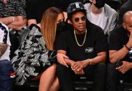 <p>The couple were pictured for the first time together since the Grammys in April - <a href="https://www.elle.com/uk/life-and-culture/a35836960/beyonce-grammys-jay-z-speech/" rel="nofollow noopener" target="_blank" data-ylk="slk:where Beyoncé made history;elm:context_link;itc:0;sec:content-canvas" class="link ">where Beyoncé made history </a>- while watching the Brooklyn Nets play the Milwaukee Bucks. </p>