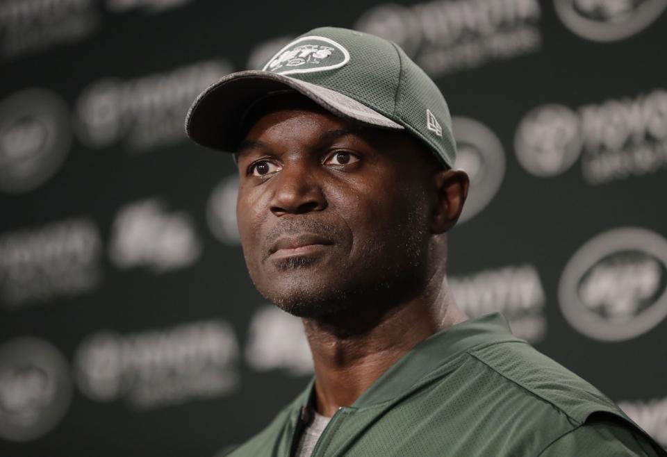 Head coach Todd Bowles said he might go with a veteran QB to help ‘teach kindergarten’ with the young Jets this season. (AP)