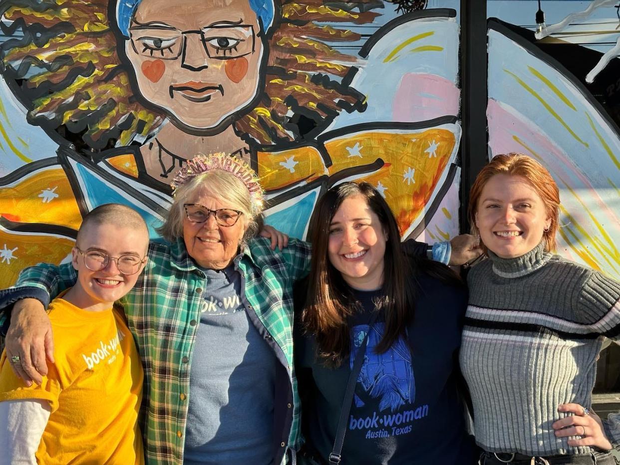 Audrey Kohler, Susan Post, Sea Gage and Vanessa Akins at BookWoman independent bookstore in Austin, Texas.