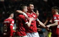 Soccer Football - Championship - Bristol City vs Middlesbrough - Ashton Gate Stadium, Bristol, Britain - December 2, 2017 Bristol City's Joe Bryan celebrates scoring their first goal Action Images/Peter Cziborra