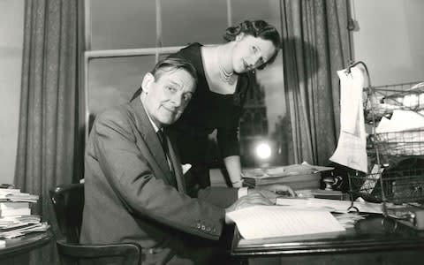 TS Eliot with his second wife Valerie in August 1958 - Credit: Getty