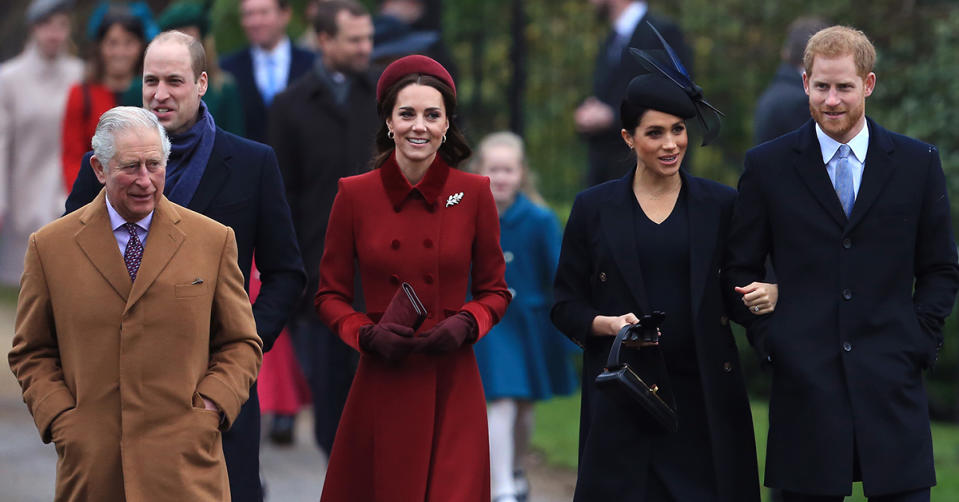 Harry and Meghan with the royal family on Christmas Day