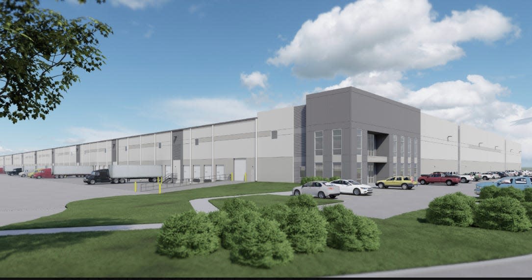 This is a rendering of the future Karis Cold cold-storage center that is expected to open in mid-2024 at 1094 S. Williamson Blvd., Daytona Beach. Construction of the first of three planned buildings began in June 2023.