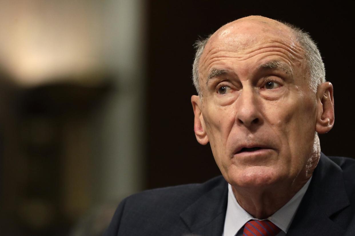 Director of National Intelligence Dan Coats listens to a question during a Senate Armed Services Committee hearing on 'Worldwide Threats': AP