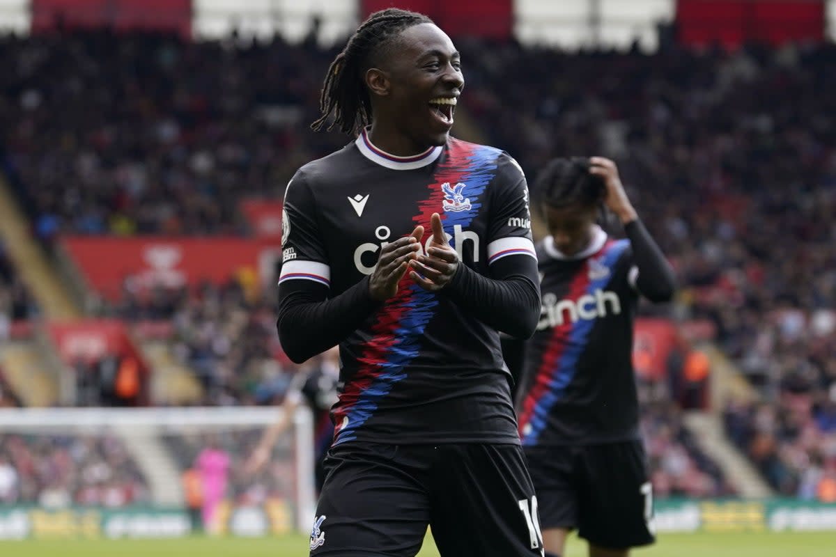 Eberechi Eze scored both goals in Crystal Palace’s win at Southampton (Andrew Matthews/PA) (PA Wire)