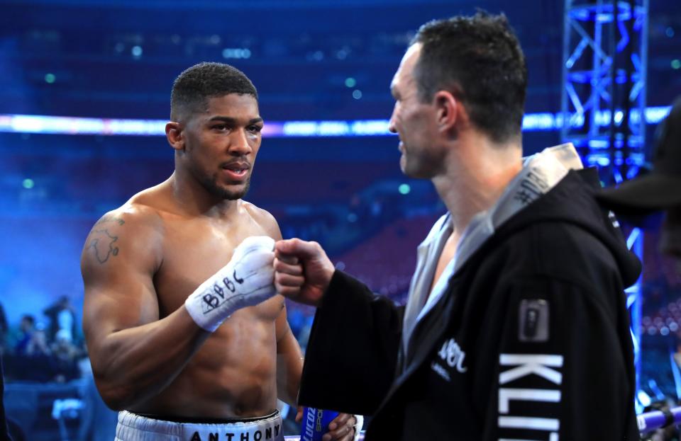 Anthony Joshua and Wladimir Klitschko 